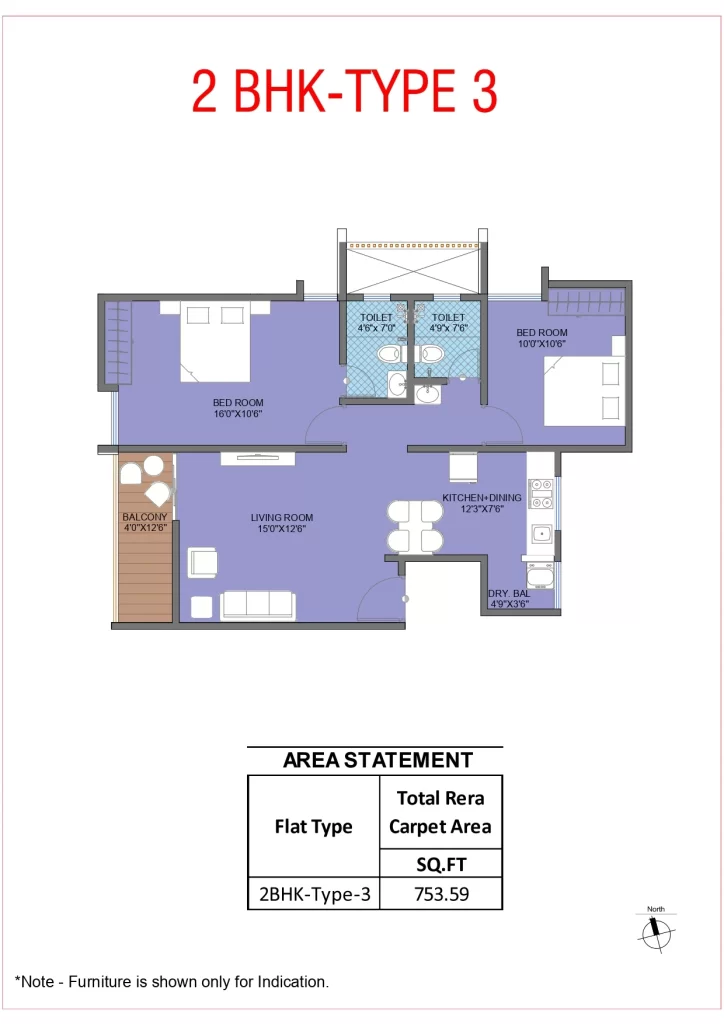 2 BHK Type 3