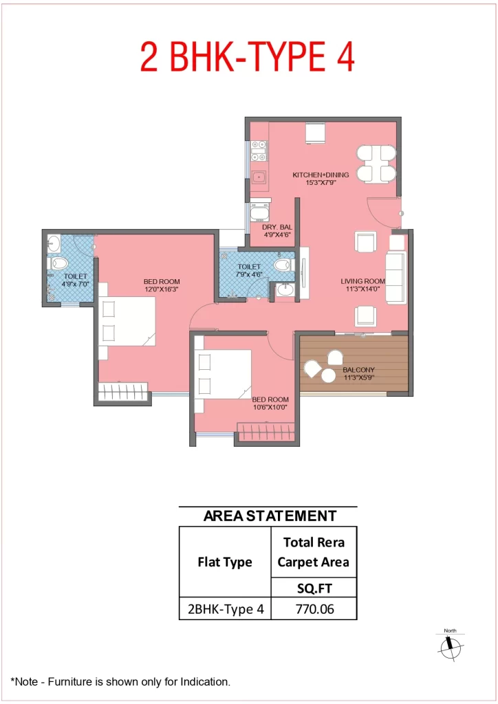 2 BHK Type 4
