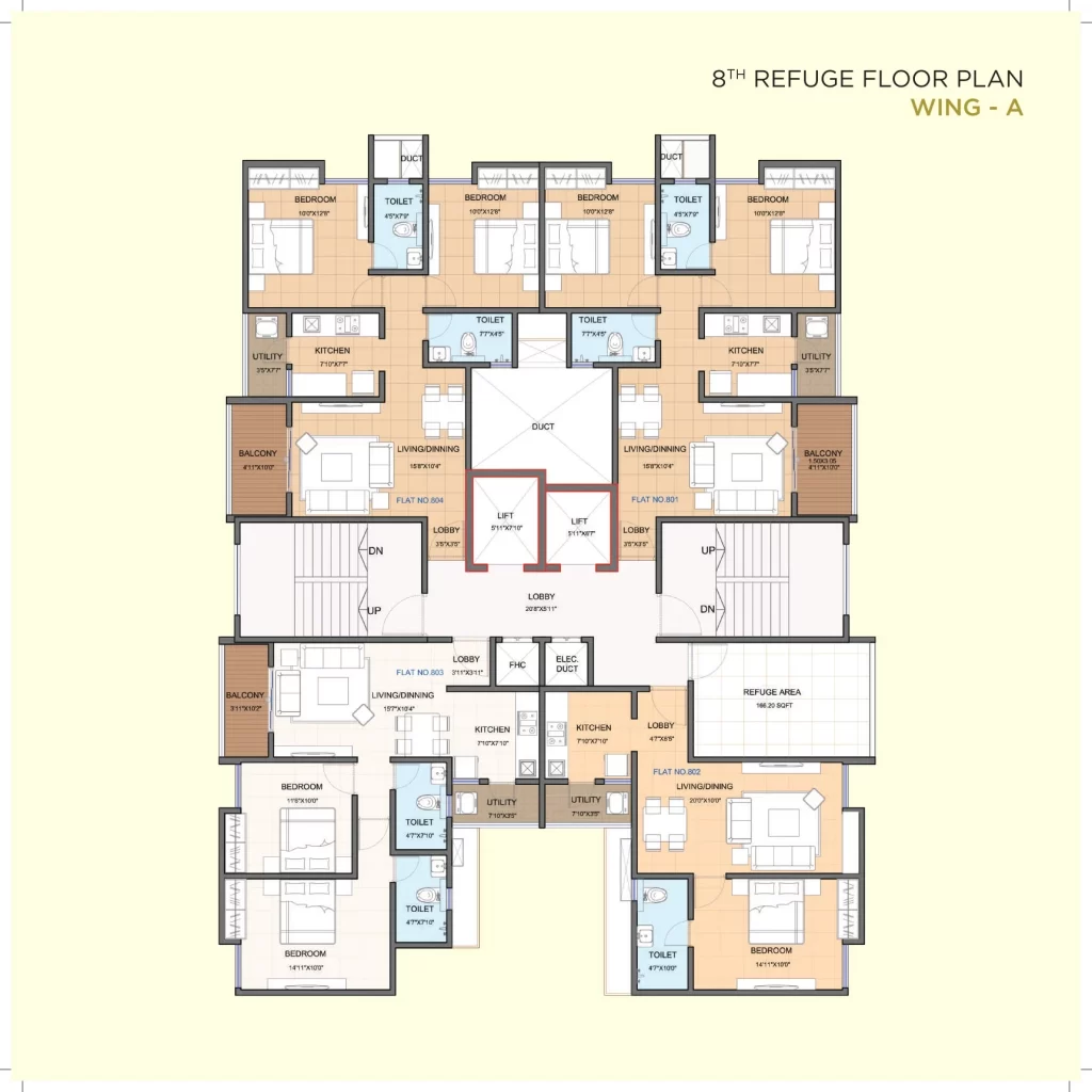 8th REFUGE FLOOR PLAN -WING A