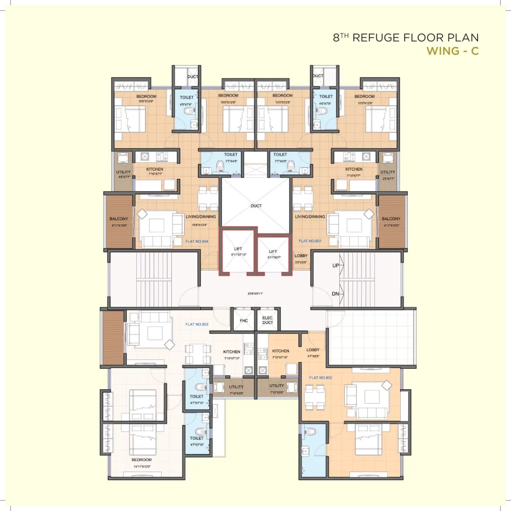 8th REFUGE FLOOR PLAN -WING C